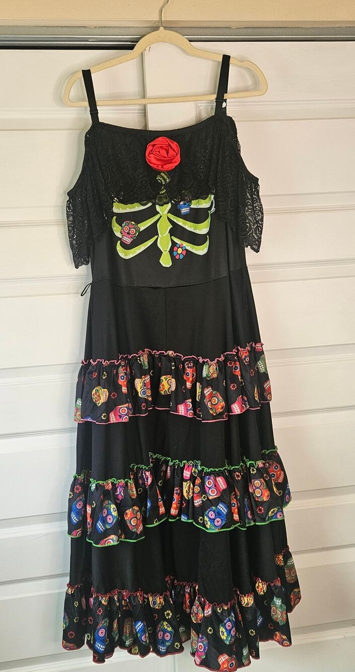Dreamgirl Lady of the Dead Costume Dress Plus Size 3X